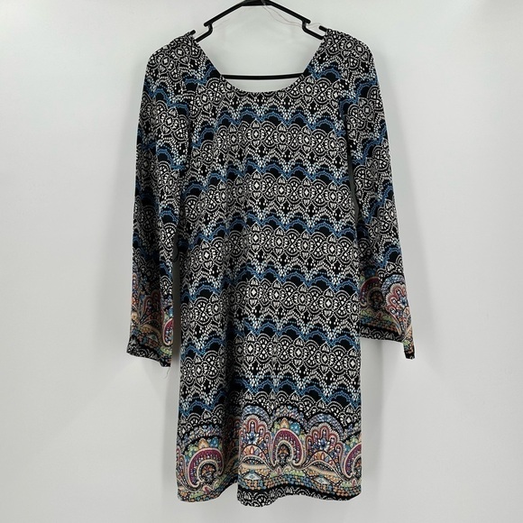 Derek Heart Women’s Fun Print Pullover Dress with Wide Sleeves Size Small - Picture 1 of 10